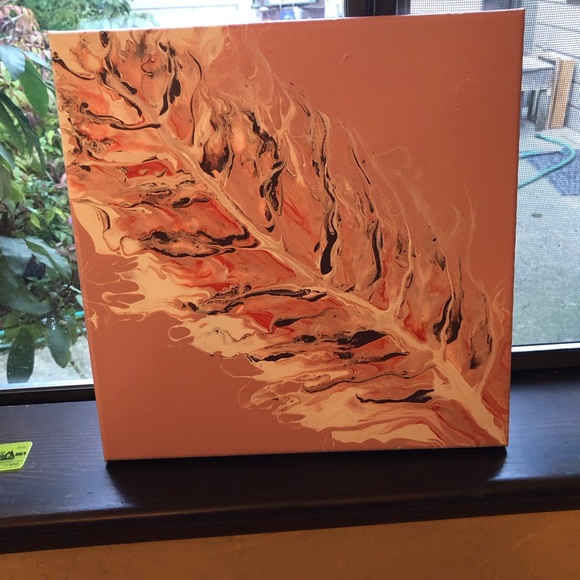Acrylic Pour Feather Painting - Picture 5 of 6